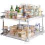 2-Tier Pull-Out Organizer Cabinet, 20x21x15 inches, Steel Drawers