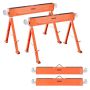 Folding metal sawhorses, 600 kg, portable, 2 pcs.