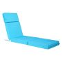 Set of 2 sun lounger cushions, 183x53x10 cm, waterproof, teal