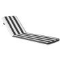 Chaise longue cushion set, 2 pcs., 89x56x71 cm, waterproof, black and white stripes