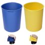 2 pcs. silicone bucket liners for concrete mix, 18.9 L, blue and yellow