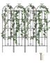Stainless steel garden trellis set for climbing plants, 87 x 20 cm, 4 pcs.