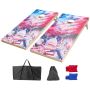 Corn Hole Game Board, 4x2 ft, Wooden, Portable with 8 Bean Bags