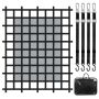 Cargo net for trucks and pickups, 72x57 inches, with adjustable straps