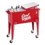 75.71 L rolling cooler with bottle opener, red