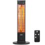 Infrared electric patio heater, 2000 W, with remote control and timer