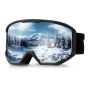 OTG ski goggles with silver mirrored revo coating, TPU frame