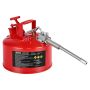 Safe red 9.5 L gas cylinder with stainless steel flame arrester