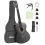 Classical wooden guitar 960 mm with accessories black