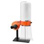 Vortex cone dust collector 800 CFM, 60 L bag, for woodworking