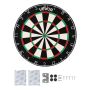 Professional sisal fiber dartboard, 450 mm, with staples and number ring