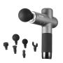 Deep muscle massage gun with 8 speed levels and 6 heads