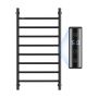 Towel warmer 8 bands, wall-mounted, black, IPX5, with timer and LED display