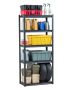 Adjustable Metal Storage Shelves, 5 Tiers, 2000 lbs, Black, 72x32x16 inches