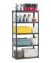 Adjustable metal 5-tier storage shelves, 18x36x72", black