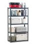 Adjustable Metal Storage Shelves, 5 Tiers, 2000 lbs, Black