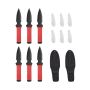 Throwing knife set 6 pcs., 226 mm, stainless steel, black nylon case