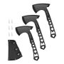Throwing axe set 3 pcs., stainless steel, black case