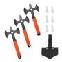 Throwing axe set 3 pcs., 340 mm, stainless steel heads, TPR handle