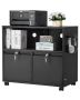 Metal 2-drawer filing cabinet with lock, black, A4/Letter/Legal