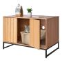Hidden cat litter box cabinet with mat, 80 cm