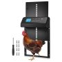 Automatic chicken coop door, aluminum alloy, black color, with timer and protection