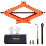 Scissor jack 2.5 t with wrench, 9.4-43.4 cm lift