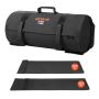 Adjustable black training sandbag, 11-34 kg, with handles