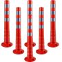 Traffic cones with posts, 30 inches, orange, set of 6