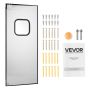 Swing door, stainless steel, 91.4 x 213.4 cm, for commercial and residential premises