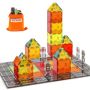 Magnetic tile construction set, 56 pcs., with storage bag