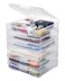 Multifunctional plastic document tray, 6 compartments, transparent