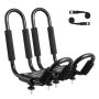 Kayak roof rack for 1 pair of J-bars, soft, car mount