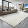 Plush non-woven carpet 2.44x3.05 m, ivory, non-slip