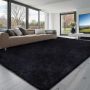 Plush carpet 2.44x3.05 m, black, soft, non-slip