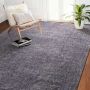 Plush indoor carpet, blue-gray, 2.44x3.05 m, non-slip backing