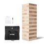 Wooden flip tower game, 60 pieces, with bag