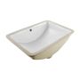 Undermount white ceramic bathroom sink 530x375 mm