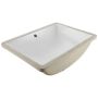 Undermount rectangular ceramic bathroom sink 515x385 mm