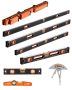 6-piece aluminum magnetic torpedo spirit level set, 78-10 inches, 45/90/180° angles