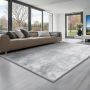 Plush non-slip rug, 1.83x2.74 m, light grey