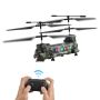 RC military remote control helicopter, 3.5 channel, LED