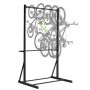 Freestanding vertical bike rack made of carbon steel, up to 5 bikes, 136 kg capacity