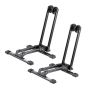Alloy steel black foldable bicycle floor stand, 2 pcs.