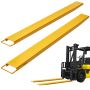 Pallet fork extensions, 1820x115 mm, carbon steel, yellow (1 pair)