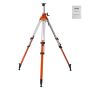 Laser level surveying tripod, 5/8"-11 thread, 45-114 cm height, with bubble level and non-slip feet