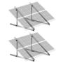 Aluminum solar panel brackets, adjustable 0-90°, 45 inches, 100-400 W, 2 sets