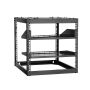10U open frame server rack, 585 mm deep, wall or floor mounted