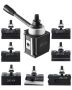 Quick Change Tool Holder Set, 8 Pieces, Steel, for Mini and Metal Lathes, 6-12 Inch