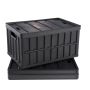 Foldable large plastic trash cans with lids, 65 L, 3 pcs.